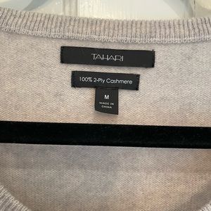Tahari short sleeve cashmere sweater